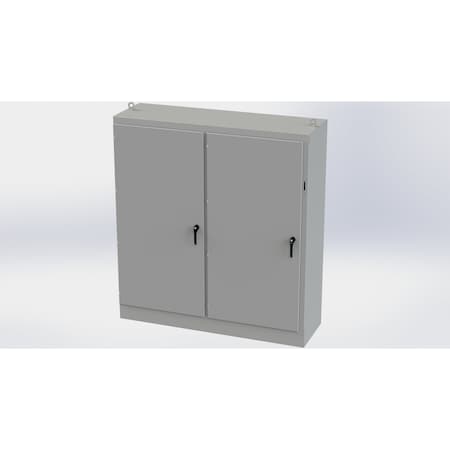 Saginaw Control & Engineering 3 Point Latch with Coinproof/Padlock Handle Electrical Enclosures, 84 in H, 24 in D, 77-3/4 in W SCE-84XM7824
